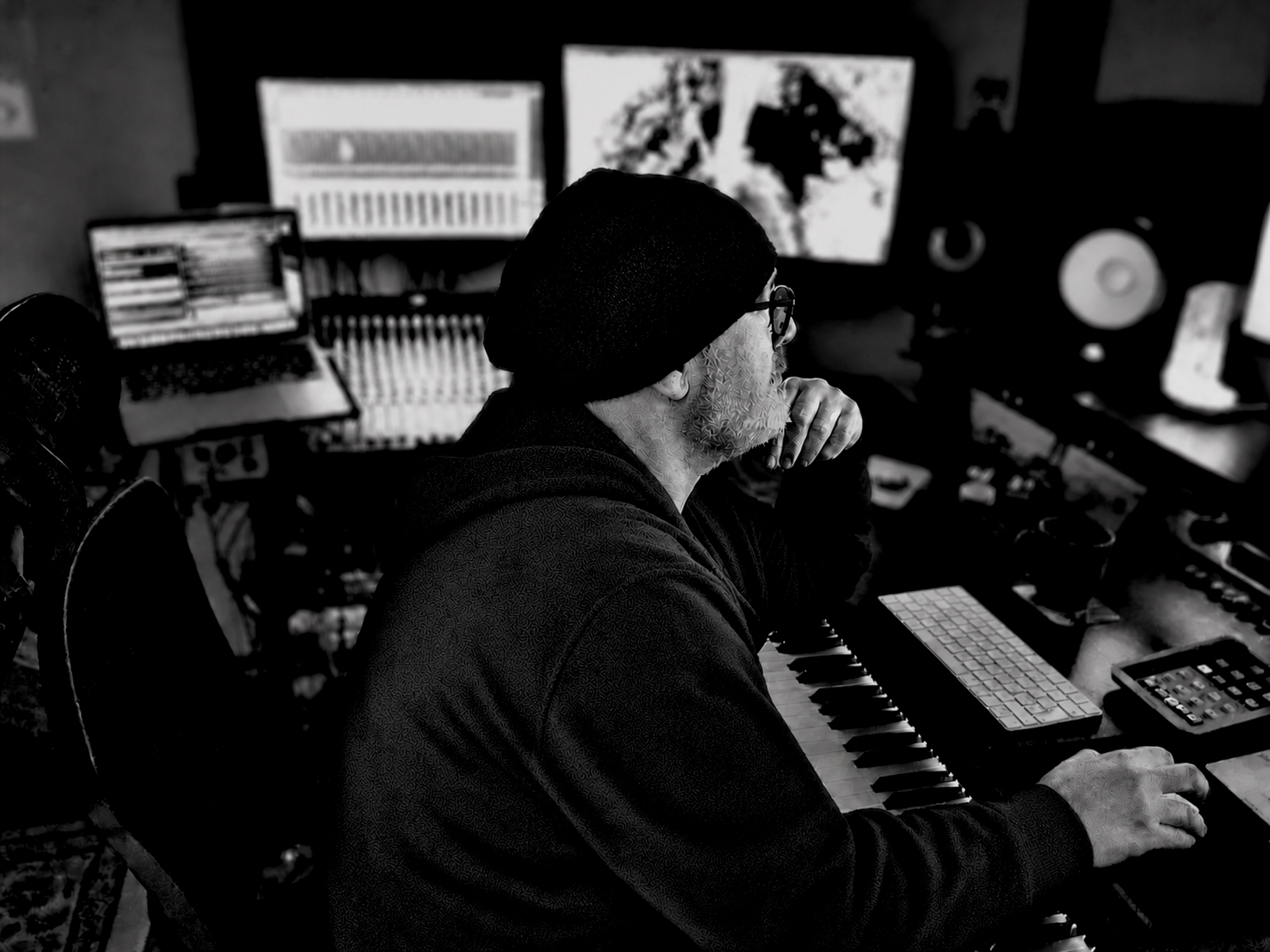 Martin Riopel en studio
